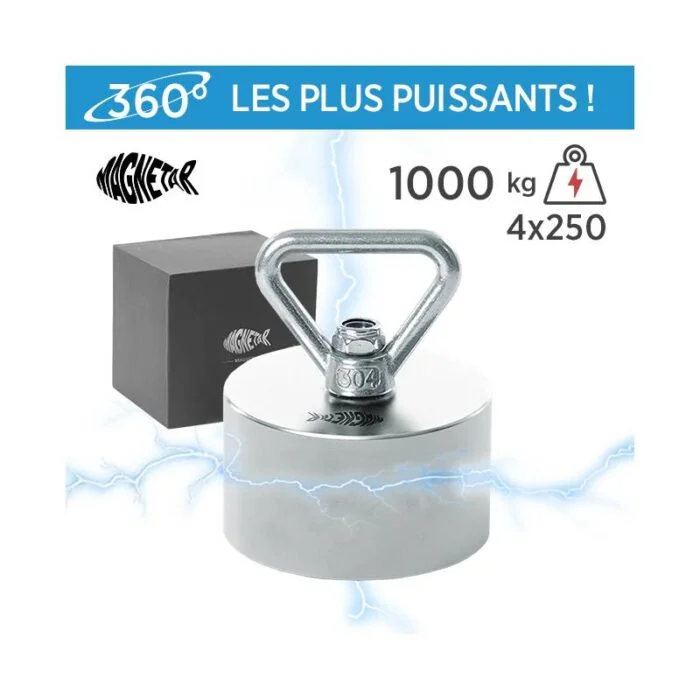 Aimant Néodyme 360° – Terror 1000 kg
